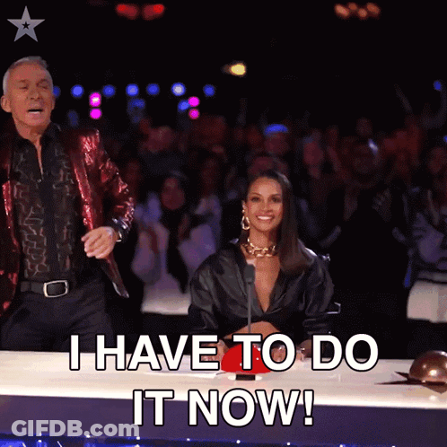Woman At Table Saying I Have To Do It Now GIF