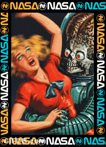 Woman Attacked By Alien With Nasa Nasa Nasa GIF
