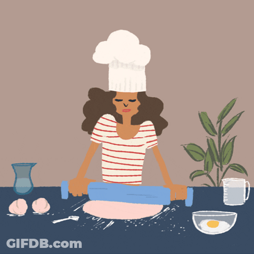 Woman Baking Art GIF
