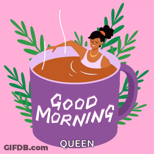 Woman Bathing In Good Morning Queen Cup GIF