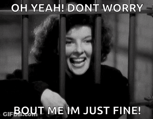 Woman Behind Bars Saying Don't Worry GIF
