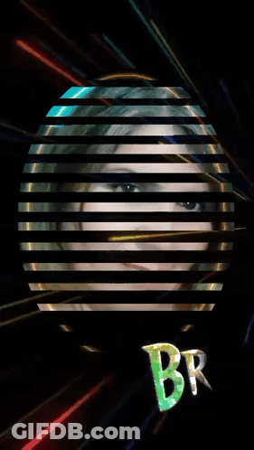 Woman Behind Circle Saying Bru GIF
