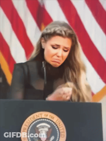 Woman Behind Presidential Podium GIF