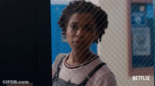 Woman Behind Wire Fence Netflix GIF