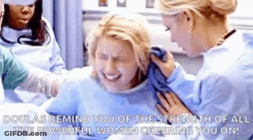 Woman Being Helped By Nurse GIF