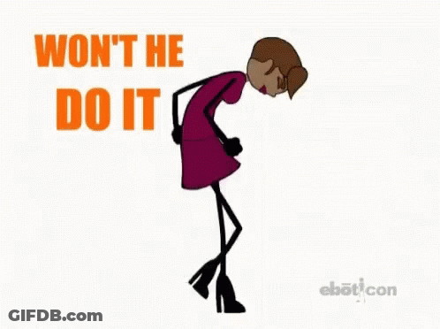 Woman Bending Down Won't He Do It GIF