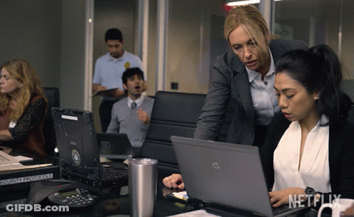 Woman Beside Man Says My Job Is Done GIF