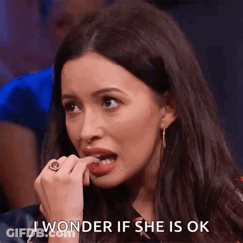 Woman Biting Nails With Ring GIF