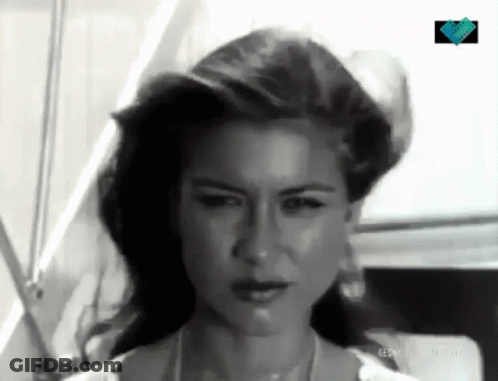 Woman Black And White Photo Labeled George GIF