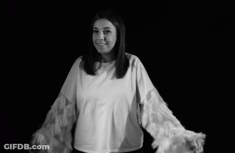 Woman Black And White Wiggle GIF