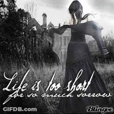 Woman Black Dress Life Too Short Much Sorrow GIF