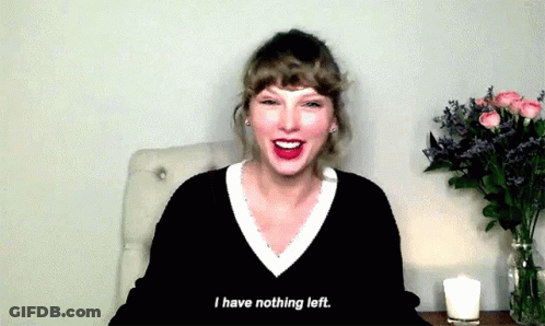 Woman Black Sweater Says I Have Nothing Left GIF