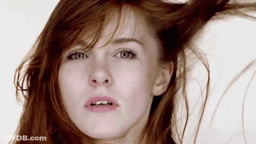 Woman Blow By Strong Wind GIF