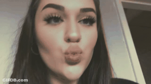 Woman Blowing A Kiss GIF