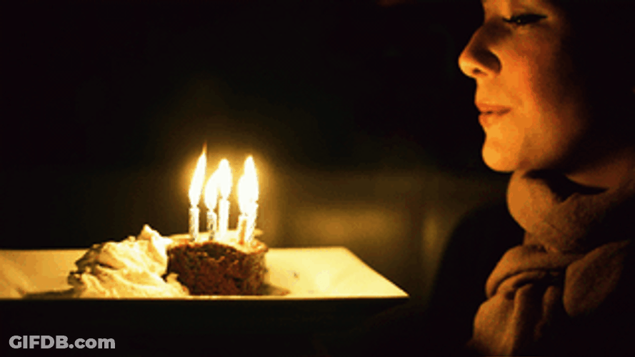 Woman Blowing Candles It's My Birthday GIF