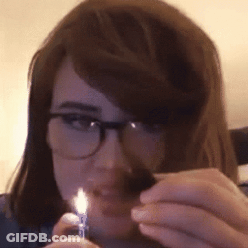 Woman Blowing Hair On Fire GIF