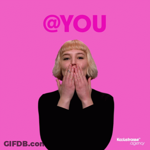 Woman Blowing Kiss In Front Of You GIF