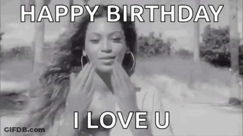 Woman Blowing Kiss Saying Happy Birthday I Love U GIF
