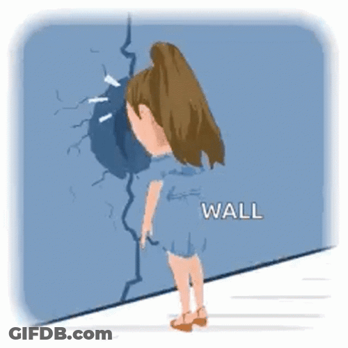 Woman Brain Exploding On The Wall GIF