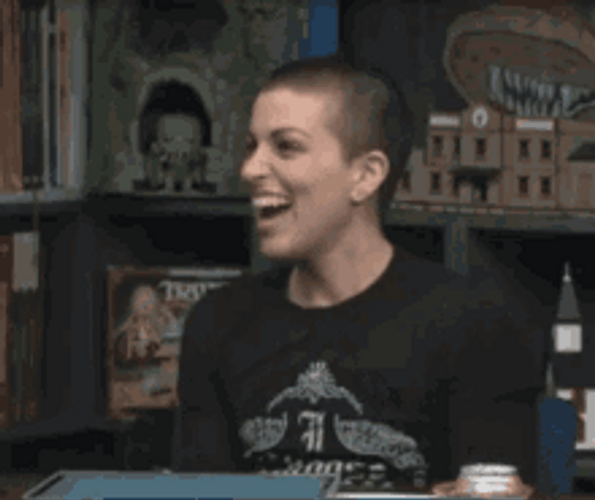 Woman Brush Cut Laughing Hard Unlimited Power GIF