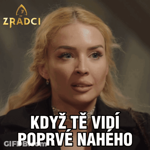 Woman Caption Kdyz Te Vidi Poprve Naeho GIF