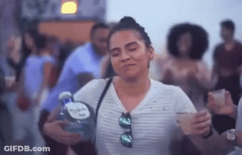 Woman Carrying Don Julio Tequila Bottle Dancing GIF