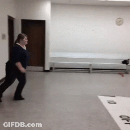 Woman Cartwheel Tumble GIF