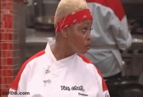 Woman Chef With Red Bandana Talking GIF