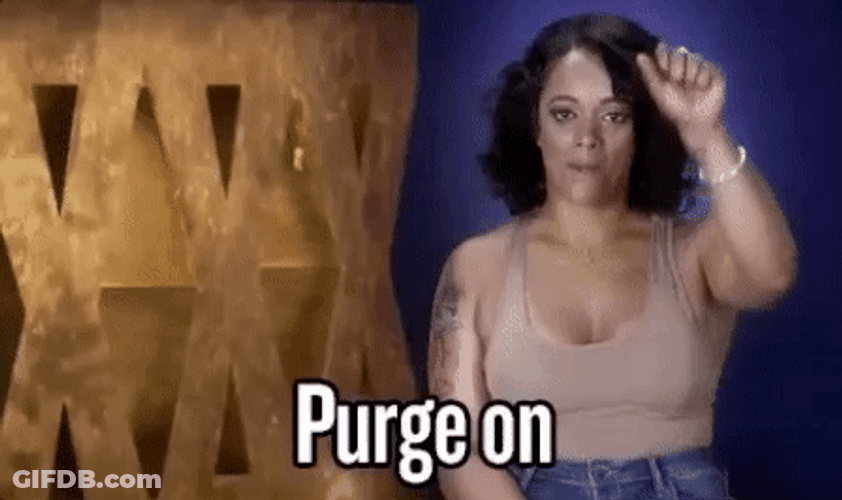 Woman Chose Purge On In The Challenge GIF