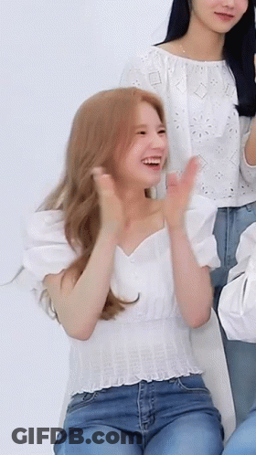 Woman Clapping Hands In Air GIF