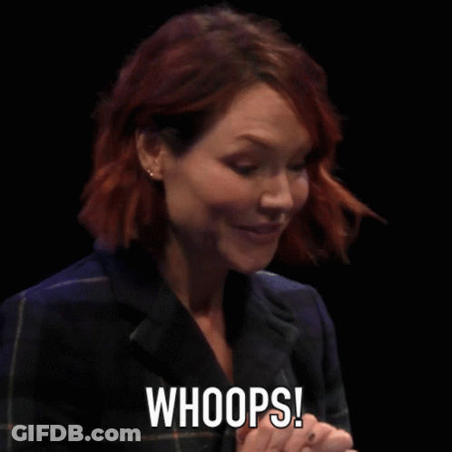Woman Clapping Saying Whoops GIF