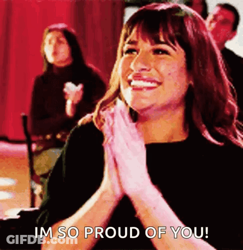 Woman Clapping Smiling I'm So Proud Of You GIF
