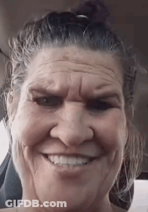 Woman Close Up Funny Face GIF
