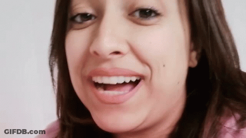 Woman Close Up Mouth Open Showing Teeth GIF
