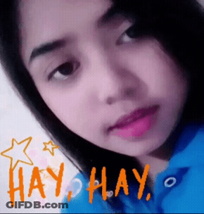 Woman Close Up Orange Hay Play GIF
