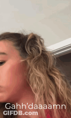 Woman Close Up Saying Gahh Daaamn GIF