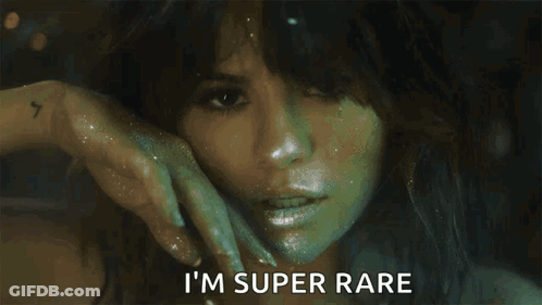 Woman Close Up Saying I'm Super Rare GIF