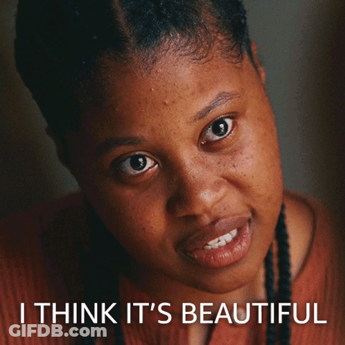 Woman Close Up Saying I Think It's Beautiful GIF