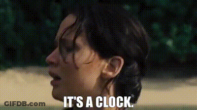 Woman Close Up Saying It's A Clock GIF