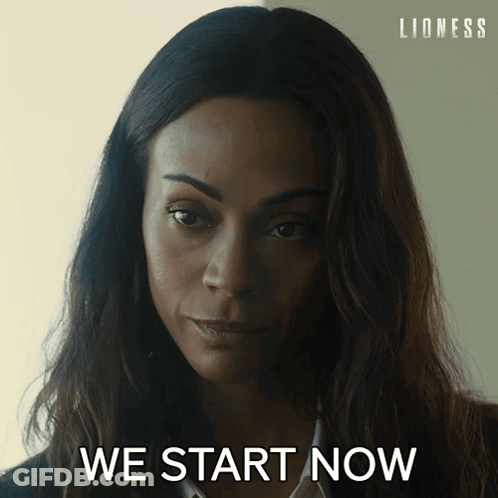 Woman Close Up Saying We Start Now GIF