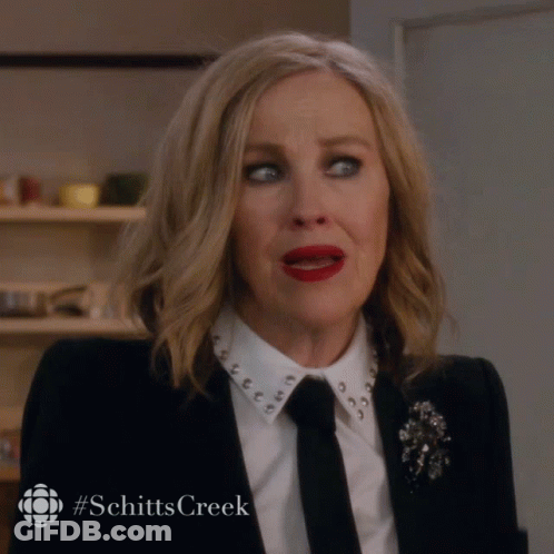 Woman Close Up Schitts Creek Hashtag GIF