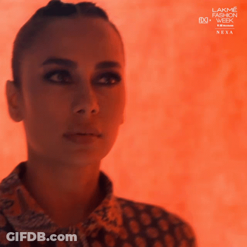 Woman Close Up With Lakme Fashion Week Advertisement GIF