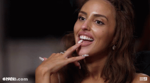 Woman Close Up With #Mafs GIF