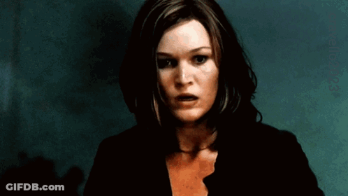 Woman Close Up With Year 2003 GIF