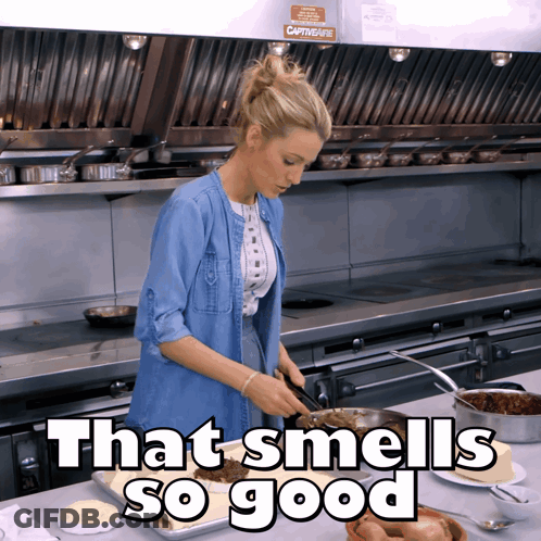 Woman Cooking With Smells So Good GIF
