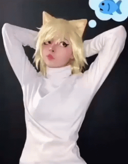Woman Cosplaying Neco Arc GIF