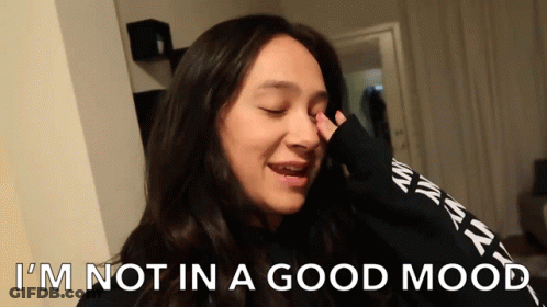 Woman Covering Eyes I'm Not In A Good Mood GIF