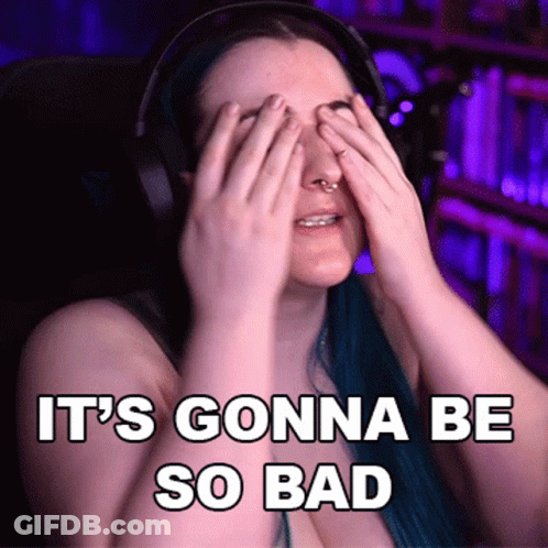 Woman Covering Eyes With Headphones GIF