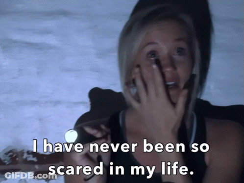Woman Covering Face I Have Never Been So Scared In My Life GIF