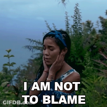 Woman Covering Face Says I Am Not To Blame GIF